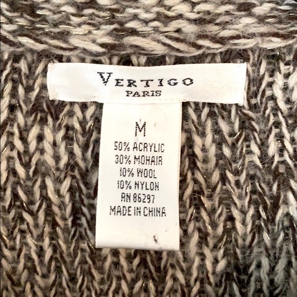 Vertigo Paris- Knit Cape Sweater w/ buttons - Picture 3 of 3